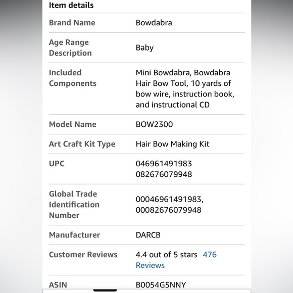 Darice BOW2300 Mini Bowdabra Hair Bow Making Kit (1Kit), Gray - Picture 11 of 13